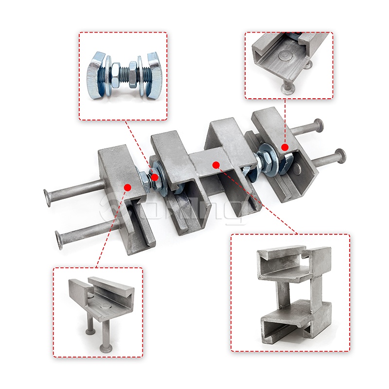 中国プレキャストコンクリートアクセサリーOEMサプライヤーリベット49*30チャンネルアンカーチャンネルでキャスト